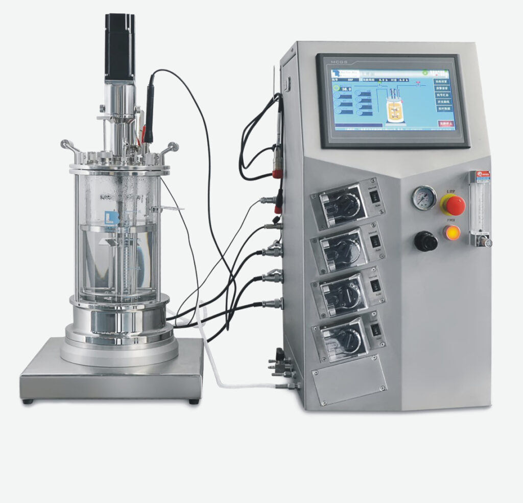 mechanical driving glass bioreactor 5L off-site sterilization shaft driving glass fermenter(mechanical mixing fermenter) BLBIO-5GJ