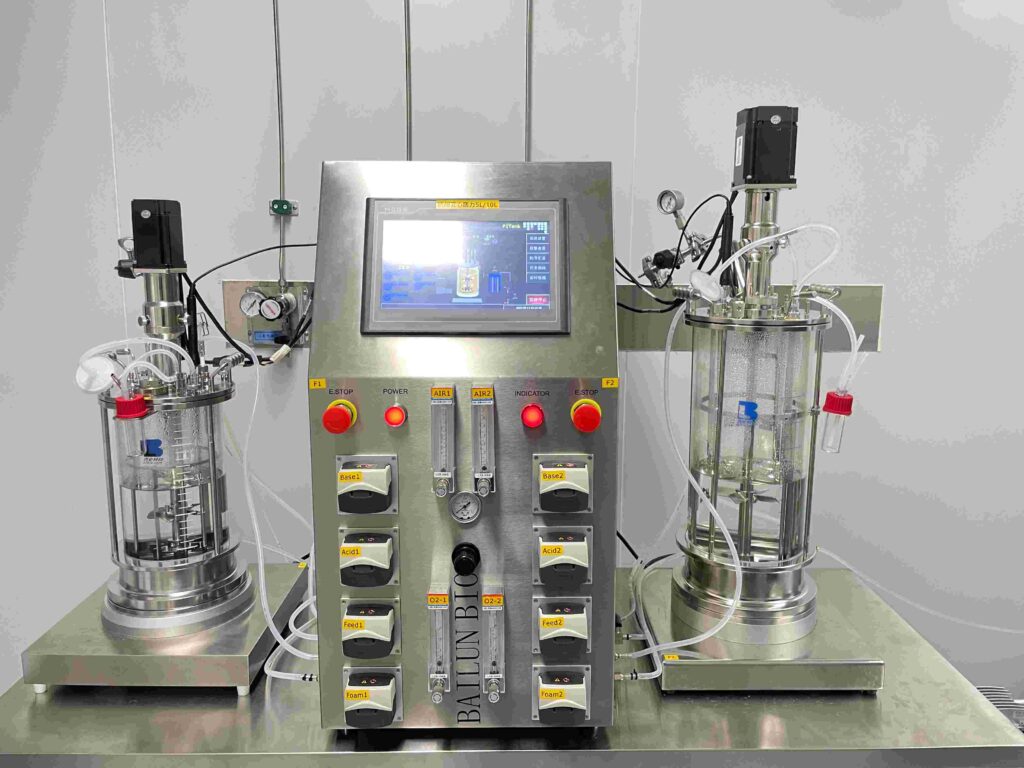 5L-10L laboratory bioreactor glass bioreactor