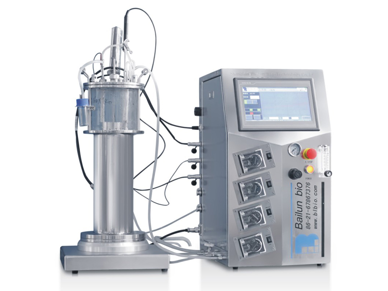 5L off-site sterilization airlift glass fermenter system BLBIO-5GQA